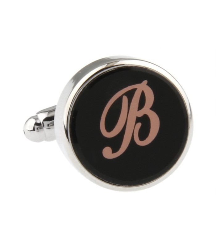Gemelos para Camisa Inicial Letra Clásica B Medio Par