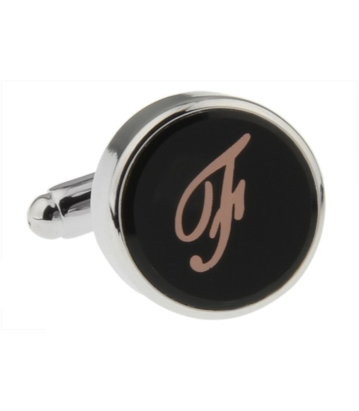 Gemelos para Camisa Inicial Letra Clásica F Medio Par