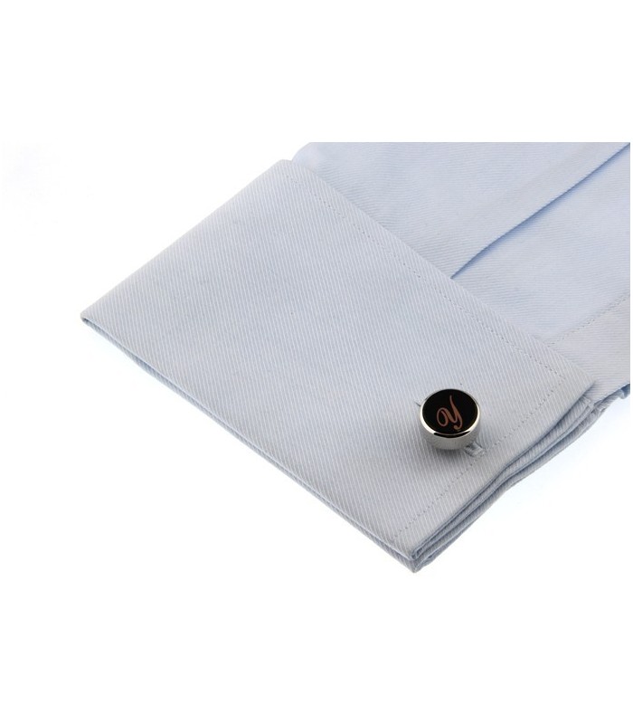 Gemelos para Camisa Inicial Letra Clásica Y Medio Par