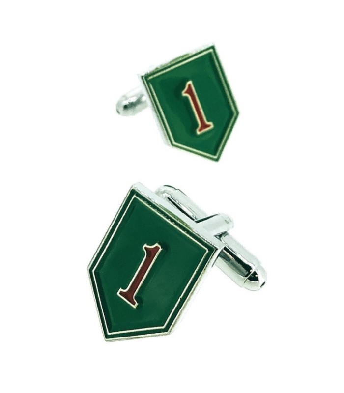 Gemelos para Camisa Insignia de la 1st Division de Infantería Americana