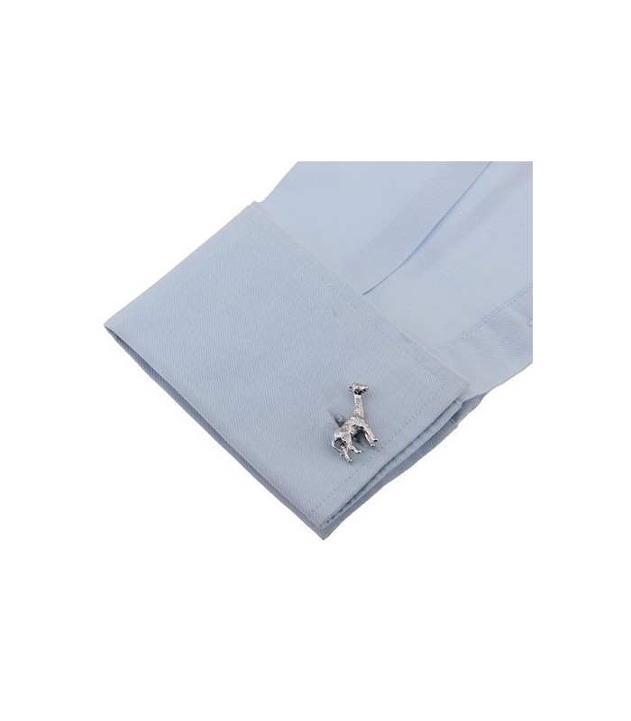 Gemelos para camisa Jirafa Plateada