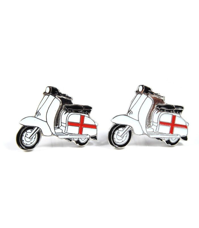 Gemelos para camisa Lambretta-Vespa Cruz San Jorge (England)