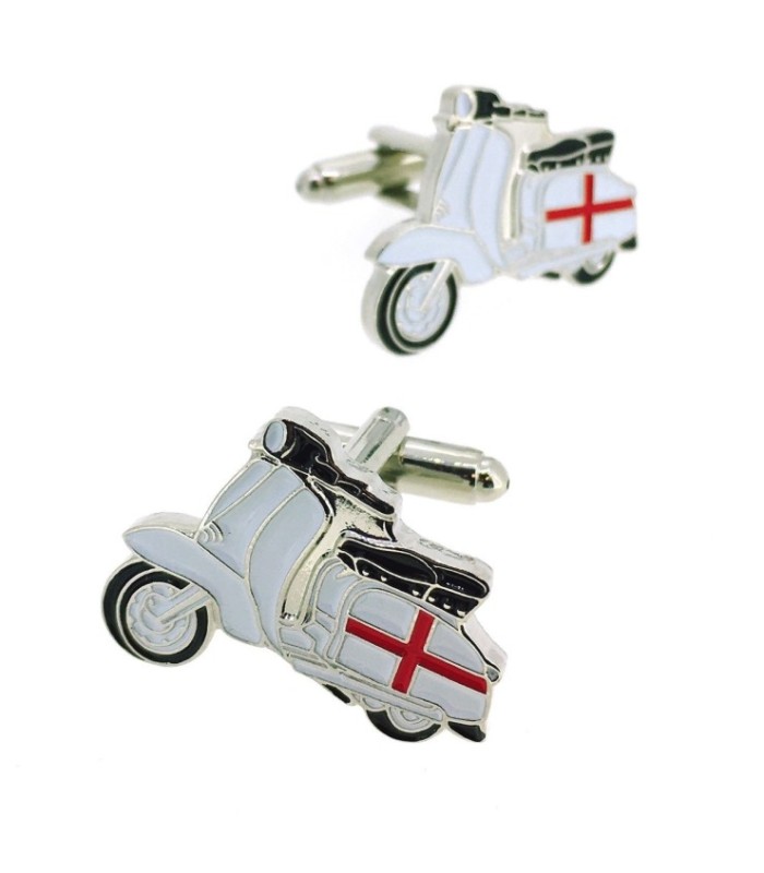 Gemelos para camisa Lambretta-Vespa Cruz San Jorge (England)