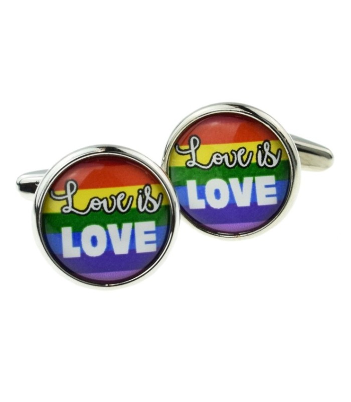 Gemelos para camisa love is LOVE LGTBI