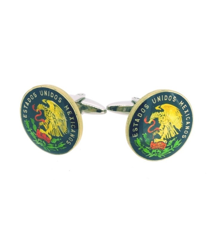 Gemelos Camisa Moneda de 5 Centavos Mexicanos
