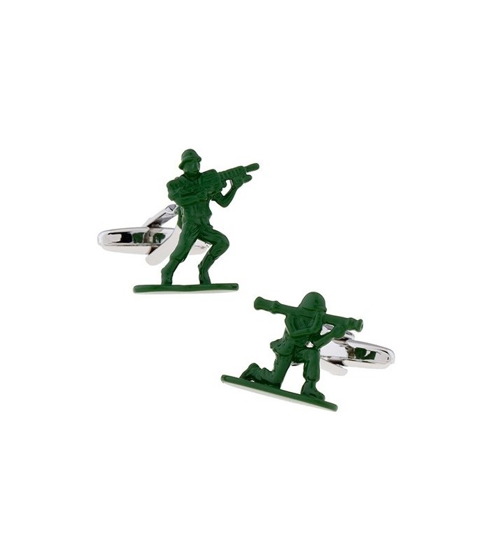 Gemelos para Camisa Muñecos Militares Verdes