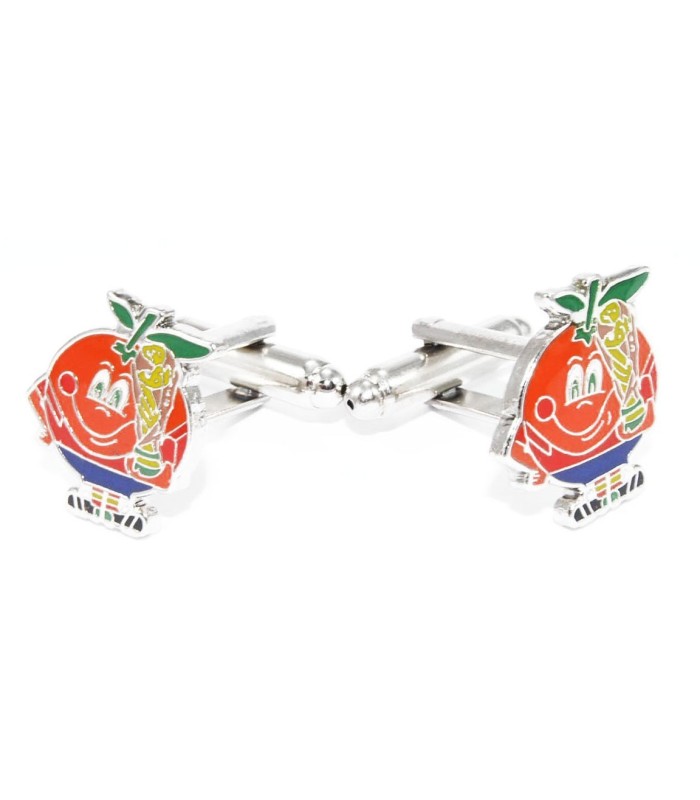 Gemelos para camisa Naranjito con Copa del Mundo