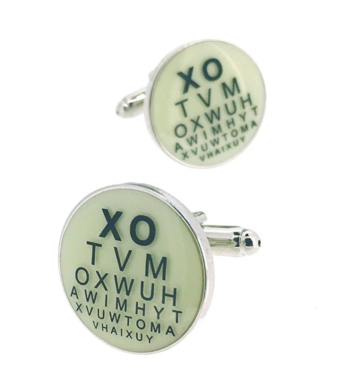 Gemelos para camisa Optico Tabla Optométrica