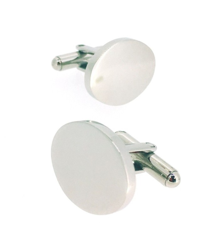 Gemelos para Camisa para grabar de Acero Inoxidable 316L Ovalados