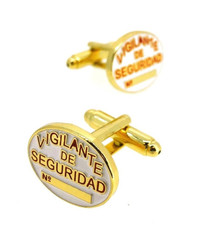 Gemelos para Camisa Placa de Vigilante de Seguridad