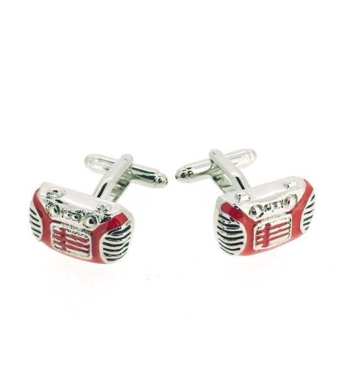 Gemelos para Camisa Radio Años 50 Color Rojo