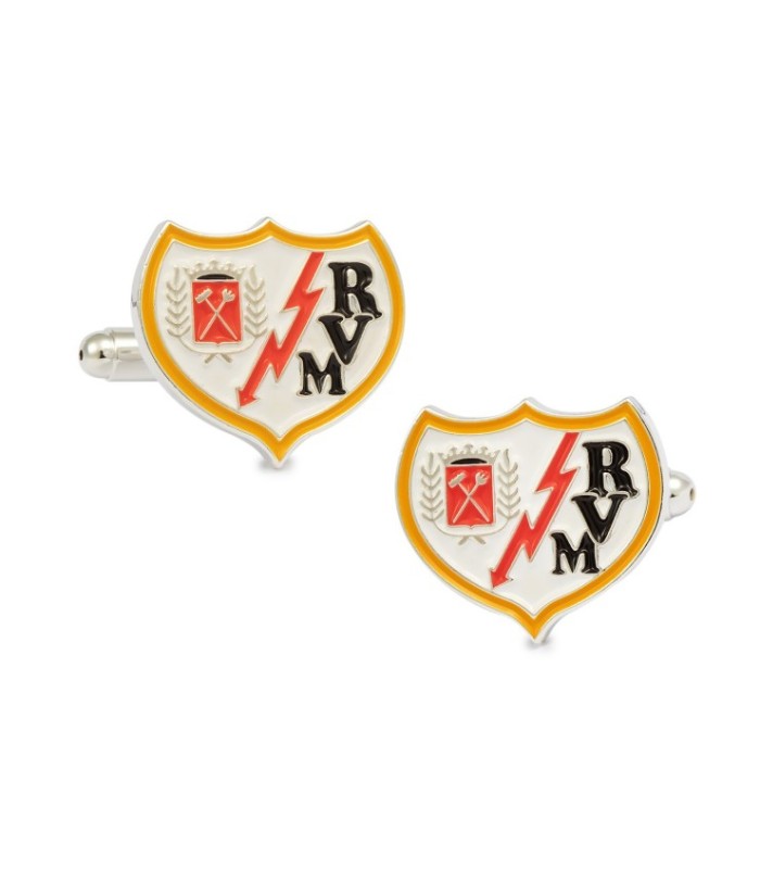 Gemelos para Camisa Rayo Vallecano de Madrid Esmaltado a color -20x15mm-Gemelos