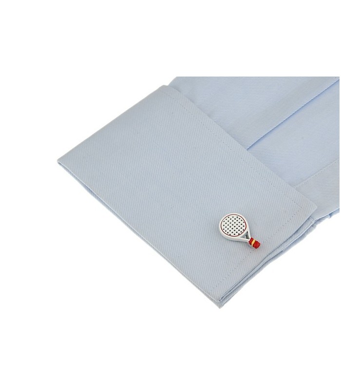 Gemelos para Camisa Pala de Padel Blanca y Colores de España