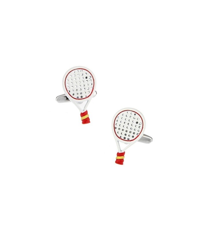 Gemelos para Camisa Pala de Padel Blanca y Colores de España