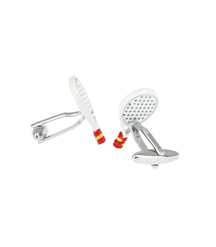 Gemelos para Camisa Pala de Padel Blanca y Colores de España