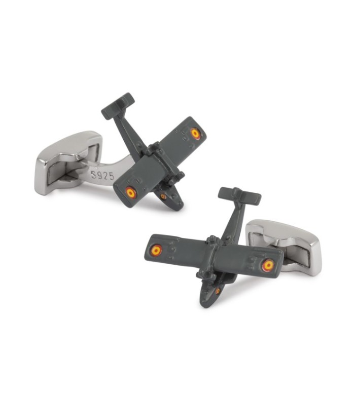 Gemelos para camisa Plata de Ley 925 Avion Plus Ultra Dornier Do J Wal 3D