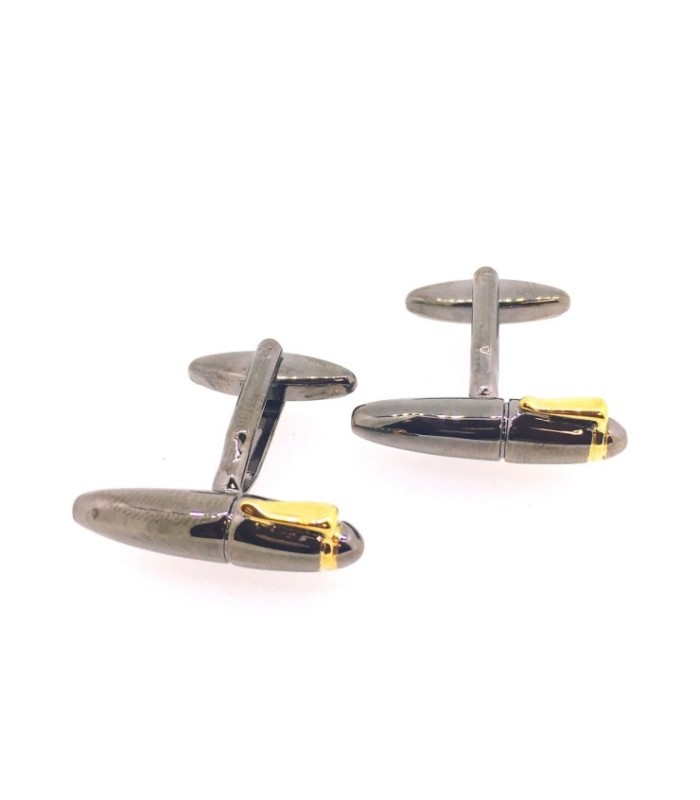 Gemelos para Camisa Pluma Estilográfica Acero Negro 3D
