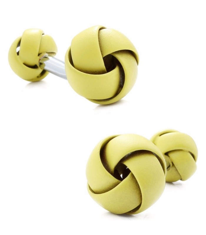Gemelos para Camisa Rawjco Double Enamel Yellow Knot