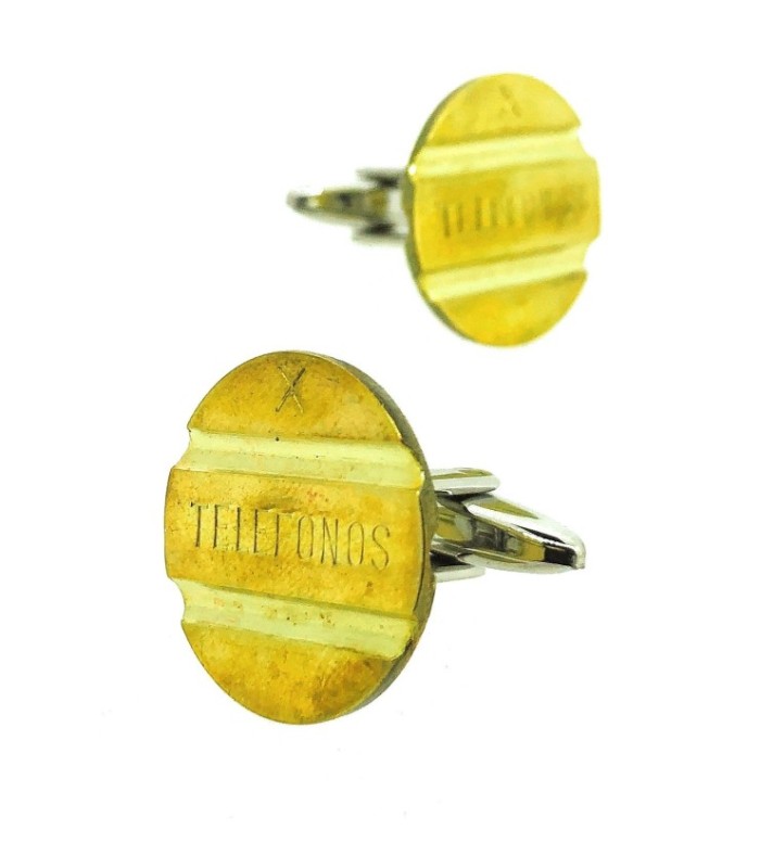 Gemelos para camisa realizados con Token de Telefono Original