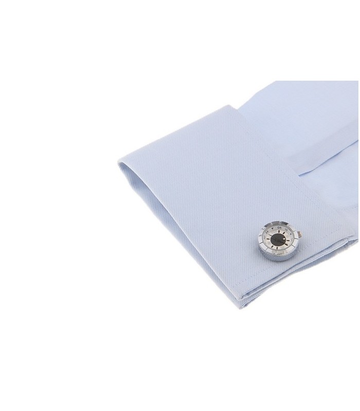 Gemelos para Camisa Reloj Esfera Redonda