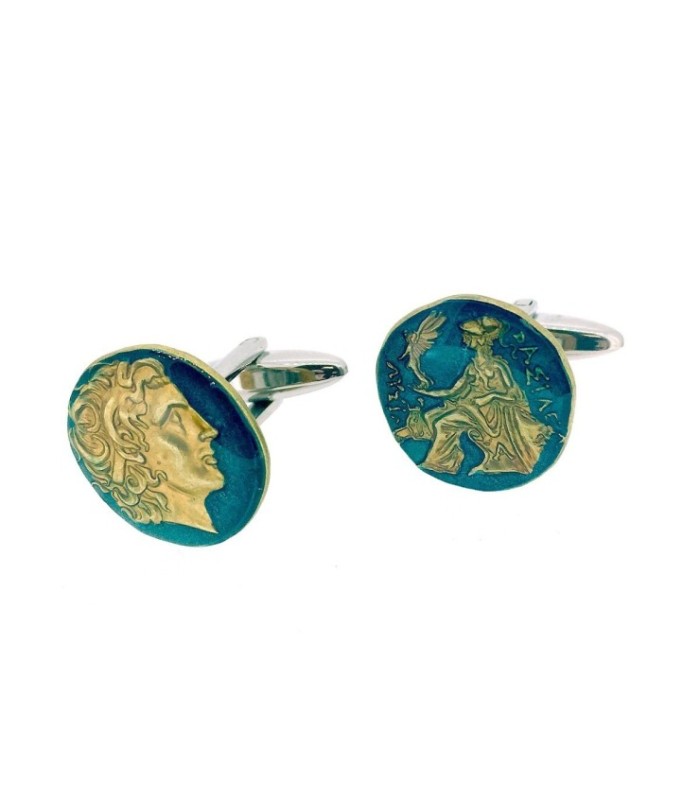 Gemelos Replica Moneda de la Antigua Grecia Alejandro Magno