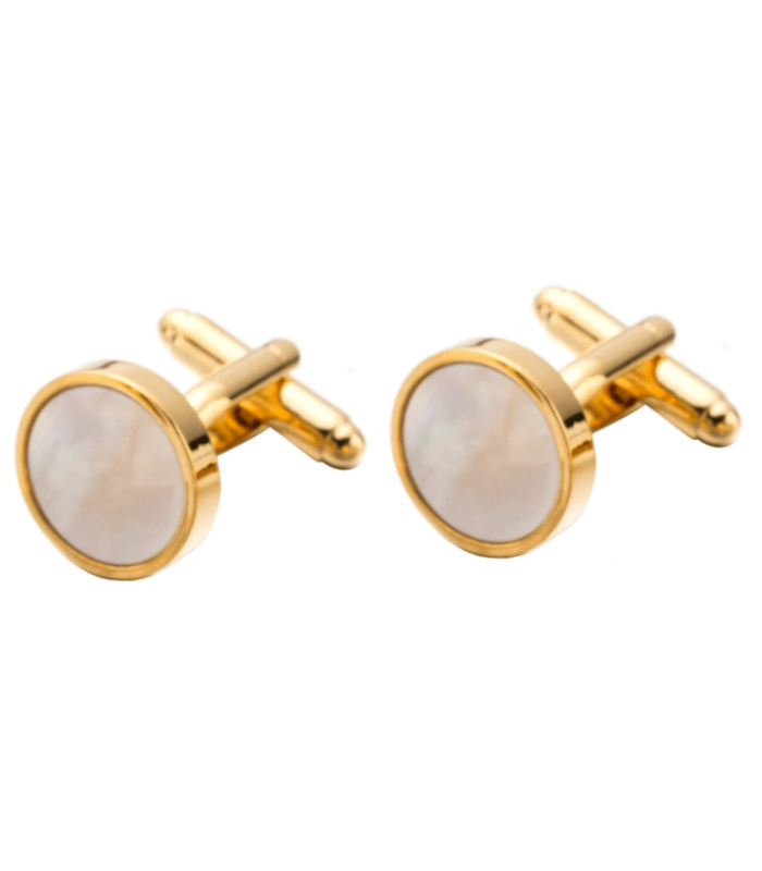 Gemelos para camisa Round Wedding Golden Nacared