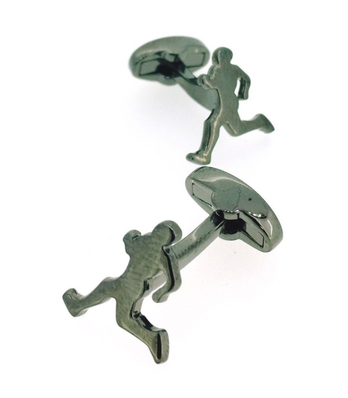 Gemelos para camisa Runner Acero Negro