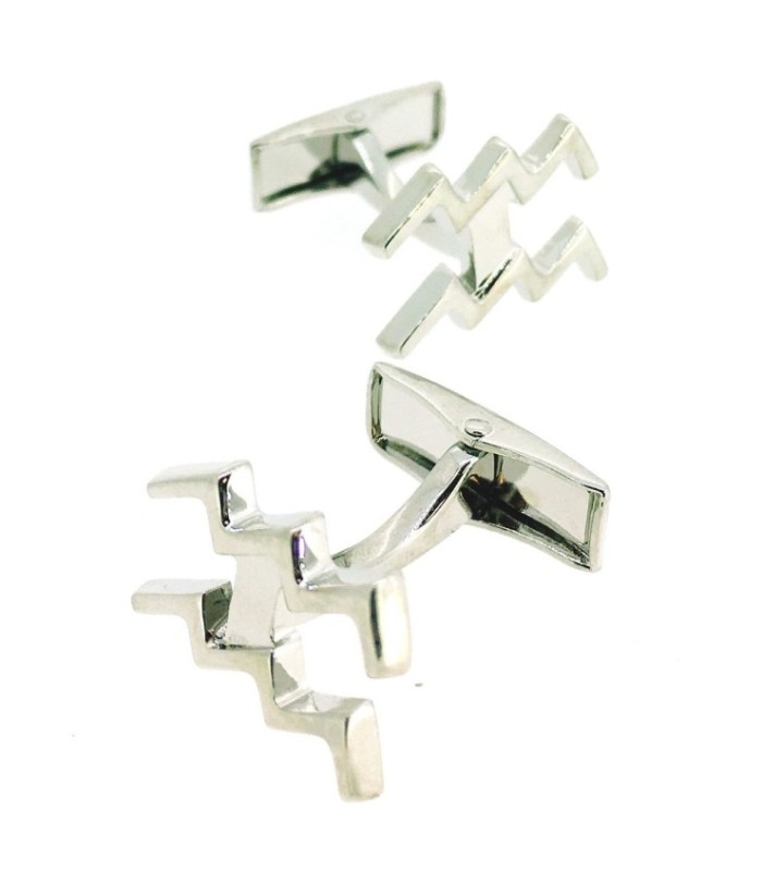 Gemelos para Camisa Símbolos del Zodiaco Acuario Acero