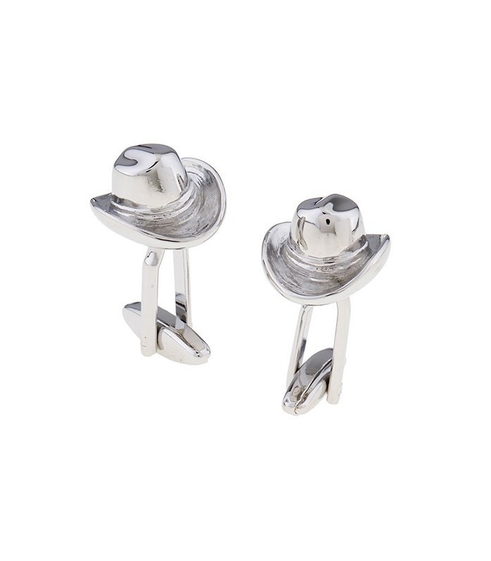 Gemelos para Camisa Sombrero Vaquero Cow Boy Acero