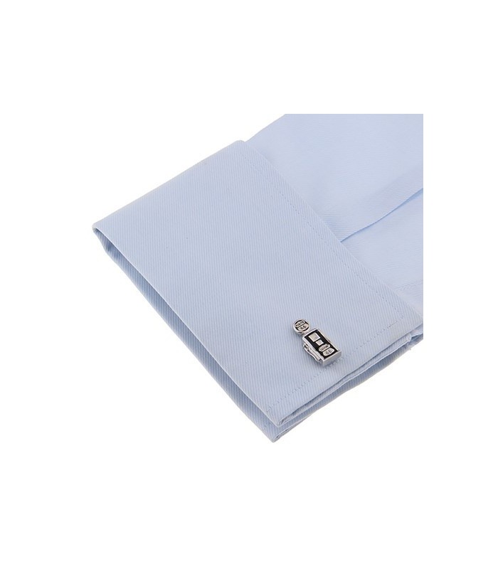 Gemelos para Camisa Surtidor de Gasolina Plateado