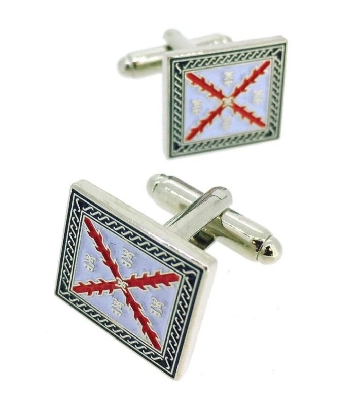 Gemelos para Camisa ‪Tercio Ommegang de Infantería Plateado de 1615