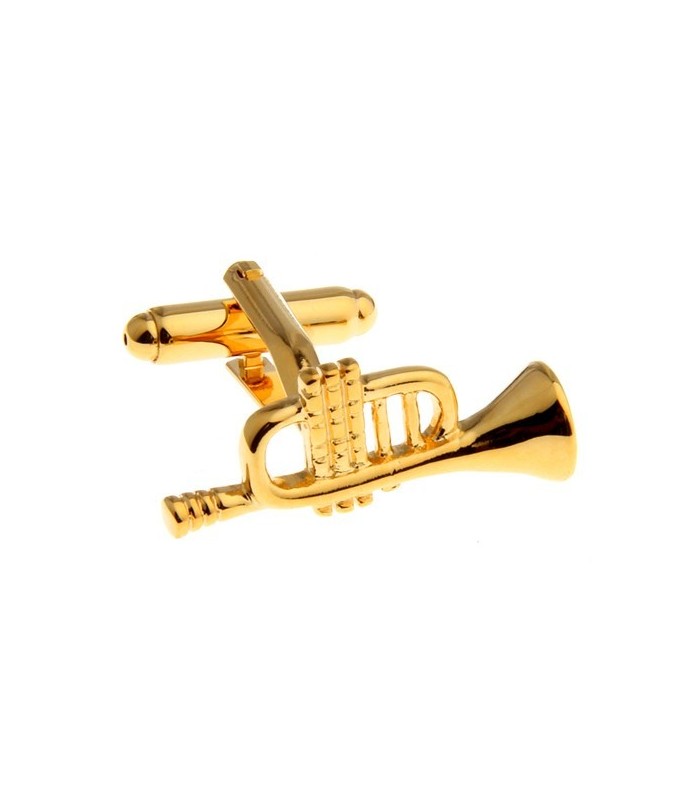 Gemelos para camisa Trompeta Dorada