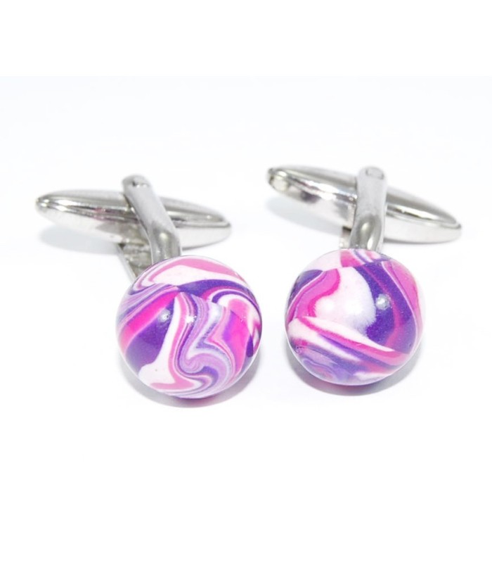 Gemelos para camisa Unoiss Bolas Lilas