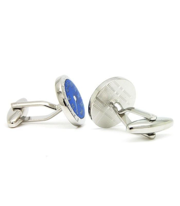 Gemelos para camisa Velocímetro Azul