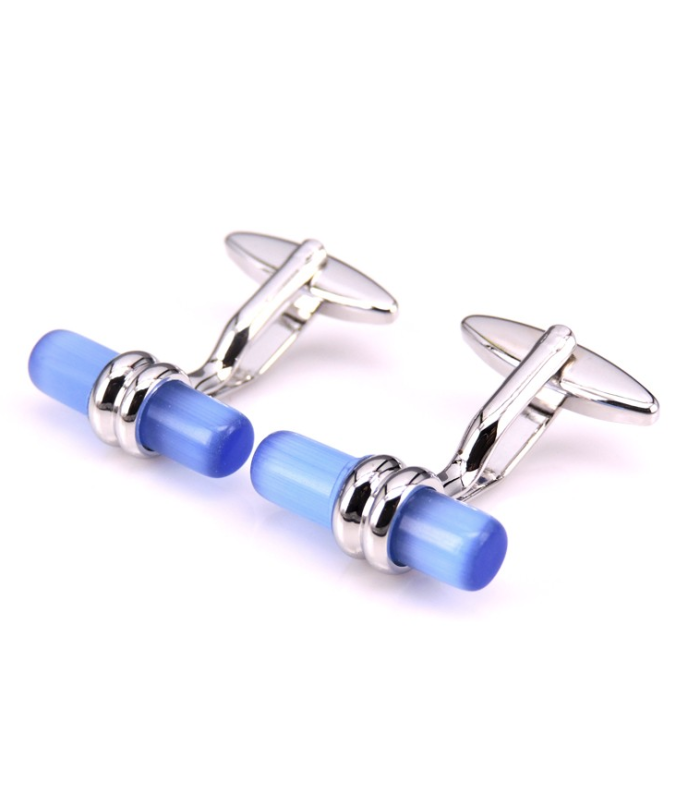 Gemelos para camisa Vintage Crystal Square Azul