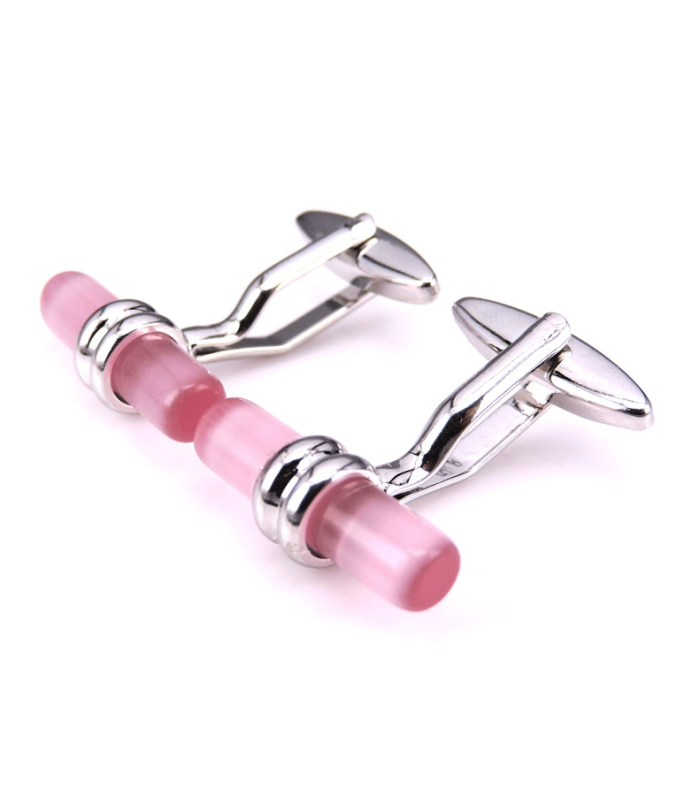 Gemelos para camisa Vintage Crystal Square Rosa