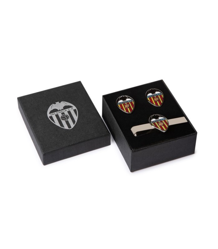 Gemelos para Camisa y Pasador de Corbata Valencia CF Producto Oficial