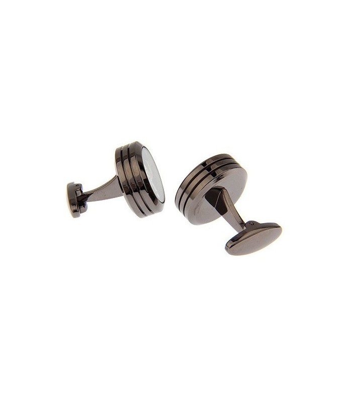 Gemelos Reloj Tourbillon Acero Negro