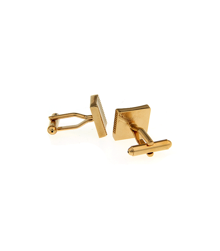 Gemelos Square Gold Oval Stripes