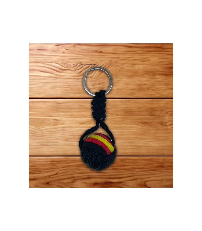 Llavero de Borla Negra Bandera Republicana de España 3cm