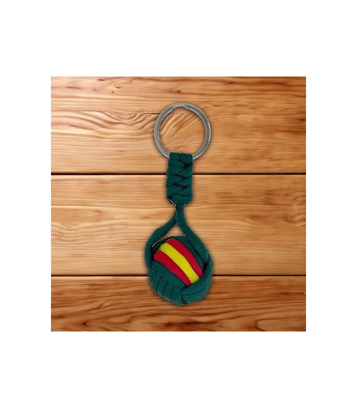 Llavero de Borla Verde Bandera de España 3 cm