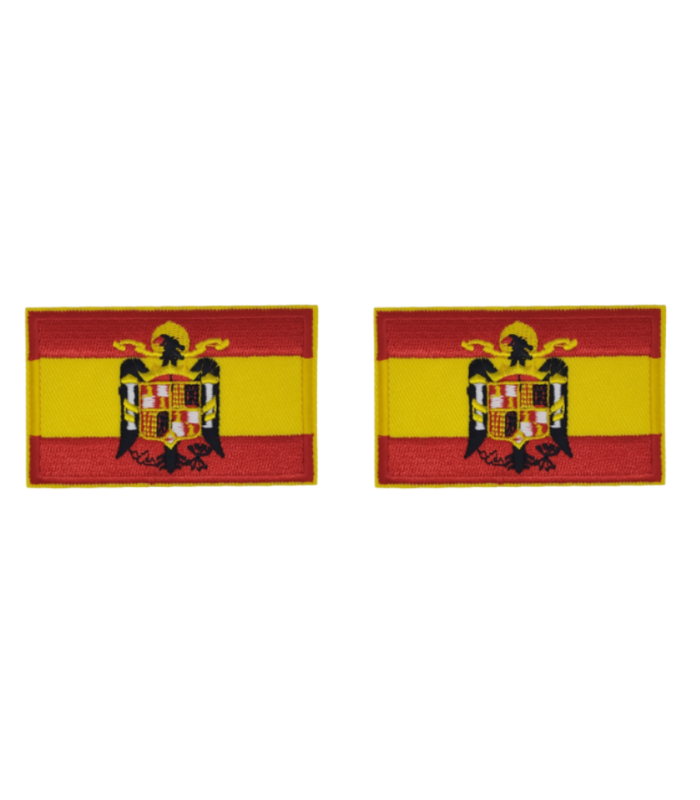 Pack 2 Parches Bordados Termoadhesivos Bandera España Agula de San Juan Recreación Histórica-Réplica Militar
