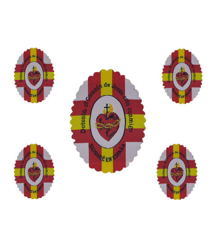 Pack 5 Parches Termoadhesivo Detente de Bala Carlista 5,5x4cm