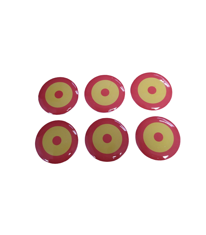 Pack de 5 pegatinas cruz templaria non nobis - 8cm