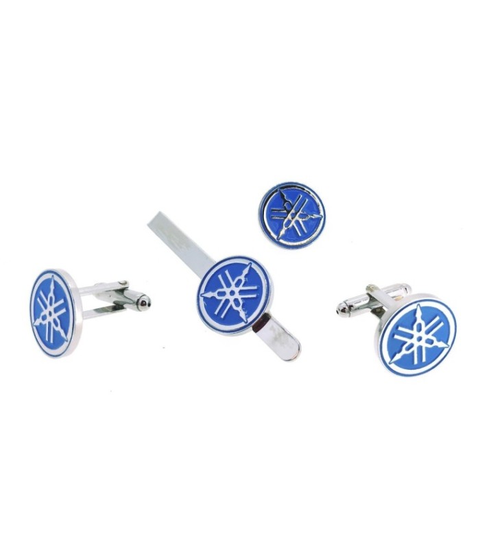 Pack Gemelos de Camisa Pasador y Pin Logo Yamaha