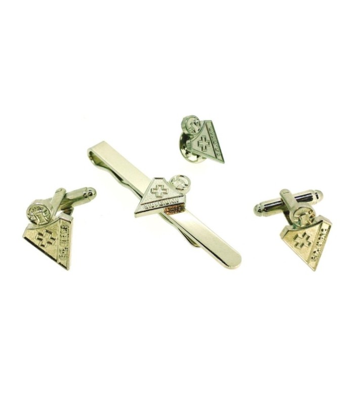 Pack Pasador de corbata Gemelos de camisa y pin de solapa del Eibar Acero