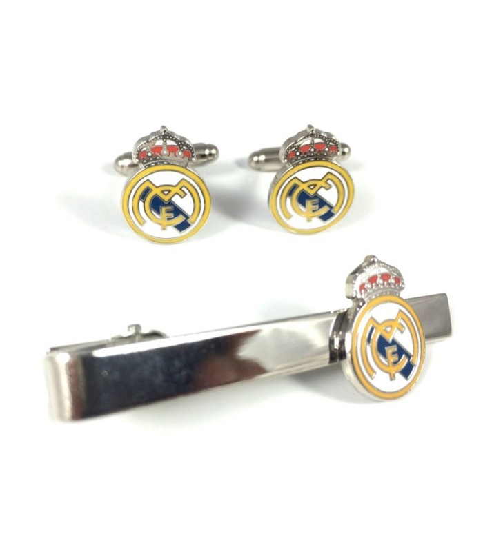 PACK Pasador de Corbata y Gemelos Real Madrid