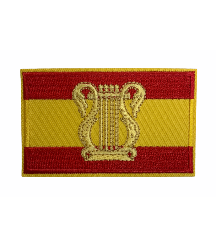Parche Bandera de España del cuerpo De Musicos Militares 8x5 cm