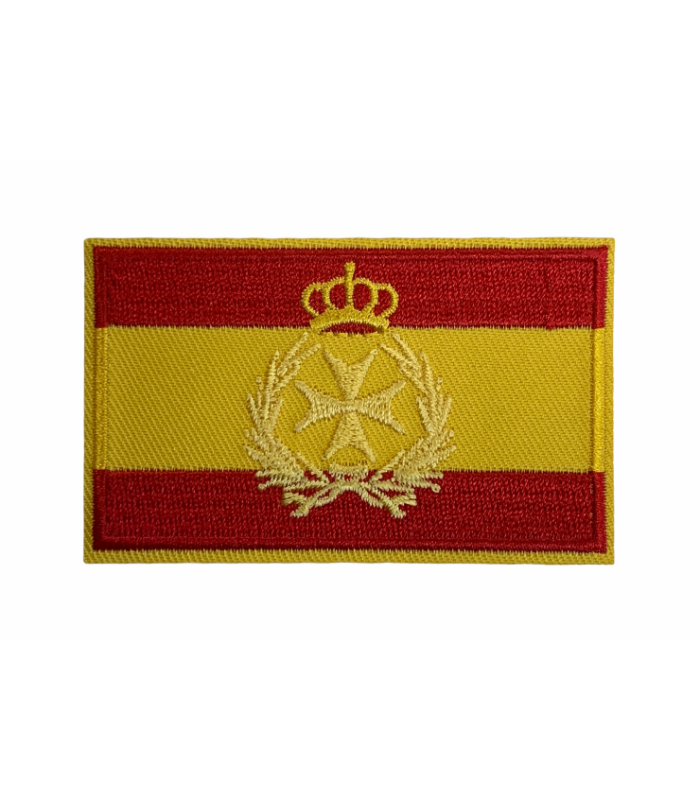 Parche Bandera de España del cuerpo Militar de Sanidad 8x5 cm