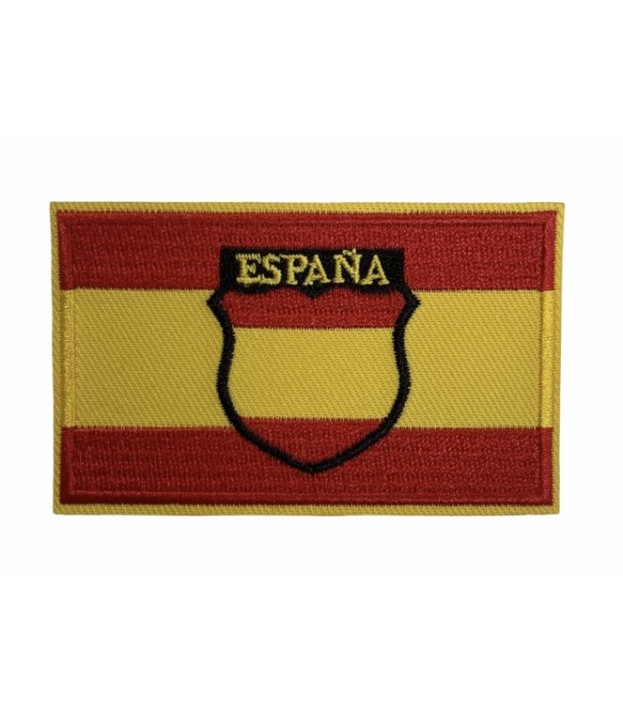 Parche Bandera de España Escudo de la Division Española de Voluntarios Division Azul 8x5 cm